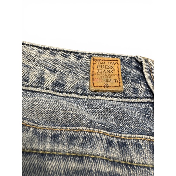 VTG Guess Daredevil Bootcut Jeans Womens 30 Distressed Low Rise Denim Pants Y2K - Picture 15 of 15